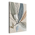 Cuadros Hojas abstractas con tonos suaves