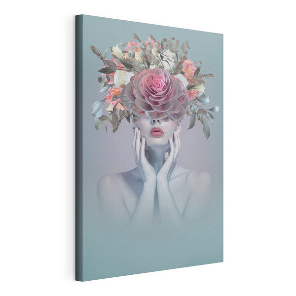 Mujer con flores en la cabeza Cuadros Mujer con flores en la cabeza