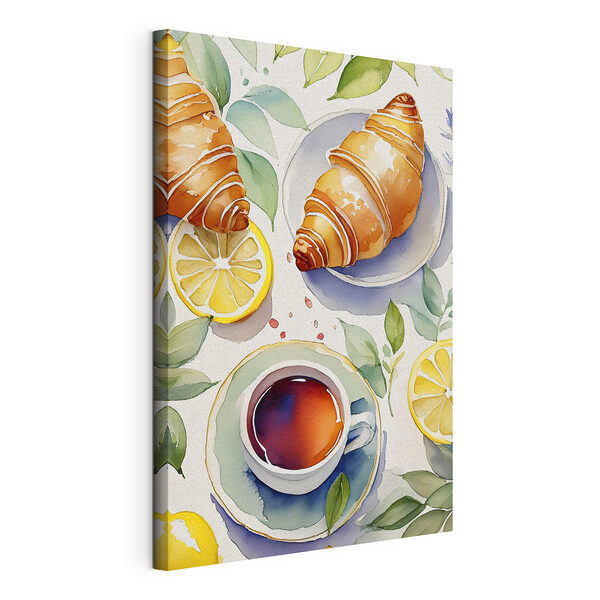 Pintura en acuarela de una taza de té Cuadros Pintura en acuarela de una taza de té