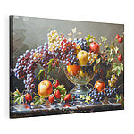 Cuadros Fruta abundante en una fuente de cristal
