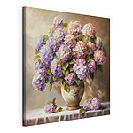 Cuadros Ramo de hortensias en tonos pastel en un jarrón