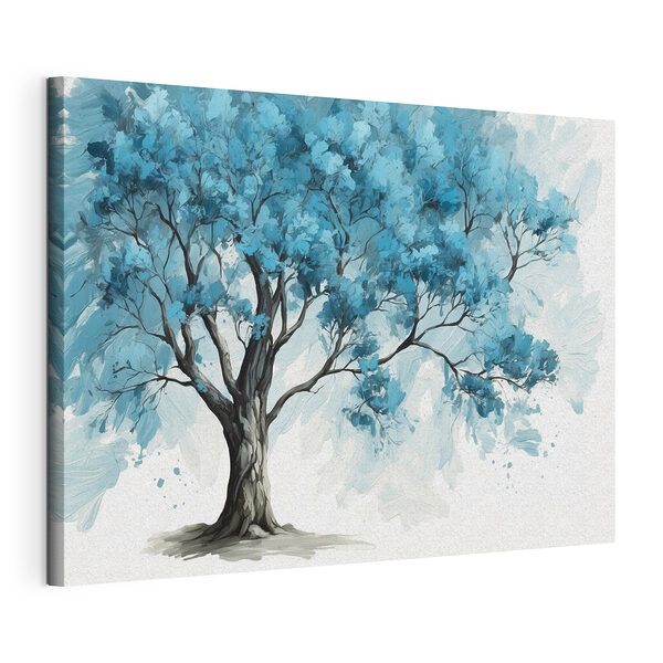 Cuadros Árbol con hojas azules