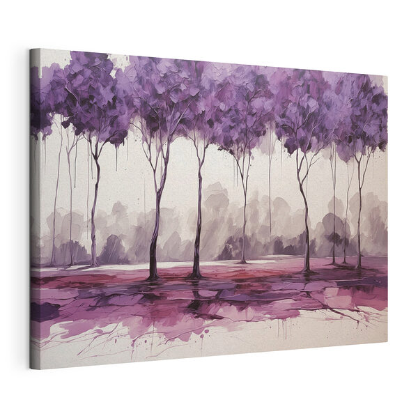 Cuadros Cuadro de árboles con hojas moradas