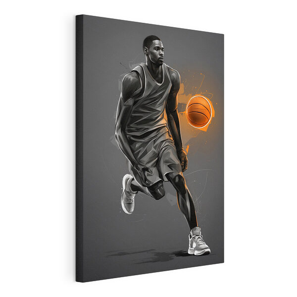 Cuadros Jugador de baloncesto con un balón