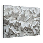 Cuadros Flor blanca sobre una superficie blanca