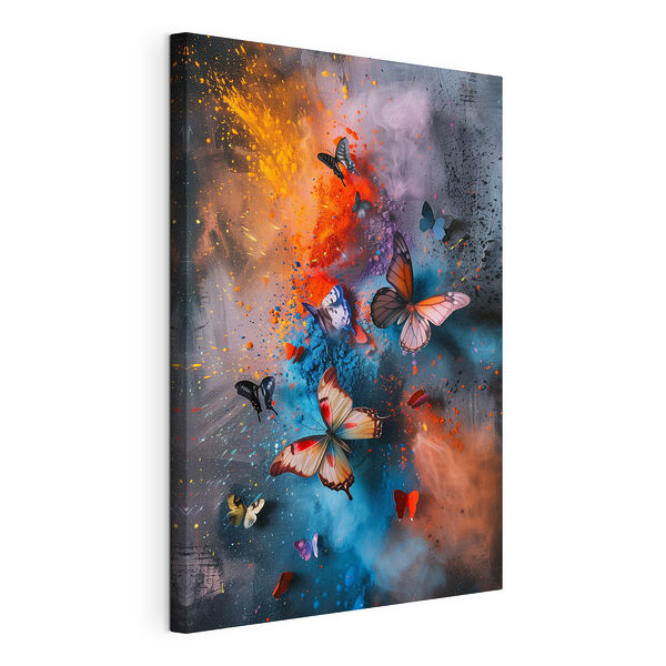 Mariposas volando, mariposas en una nube de colores Cuadros Mariposas volando, mariposas en una nube de colores