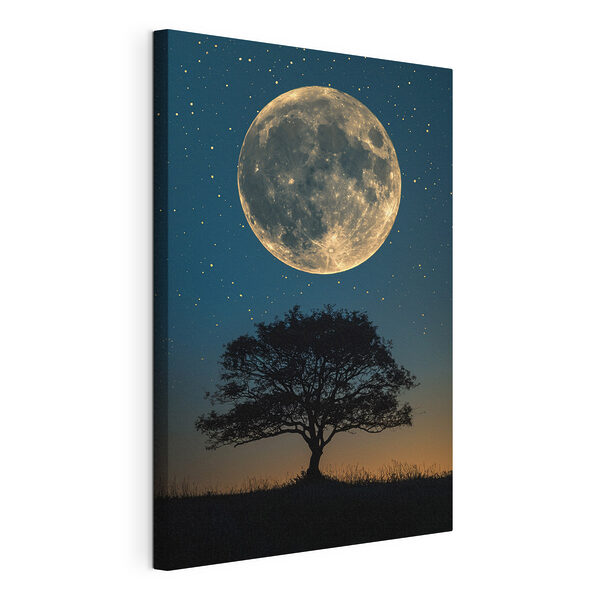 El árbol y la luna en el cielo Cuadros El árbol y la luna en el cielo