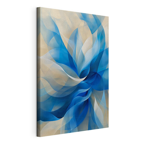 Flor azul y blanca con remolinos Cuadros Flor azul y blanca con remolinos