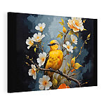 Cuadros Pájaro en una rama con flores