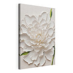 Cuadros Elegante flor blanca en relieve