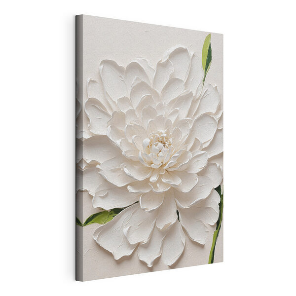 Elegante flor blanca en relieve Cuadros Elegante flor blanca en relieve