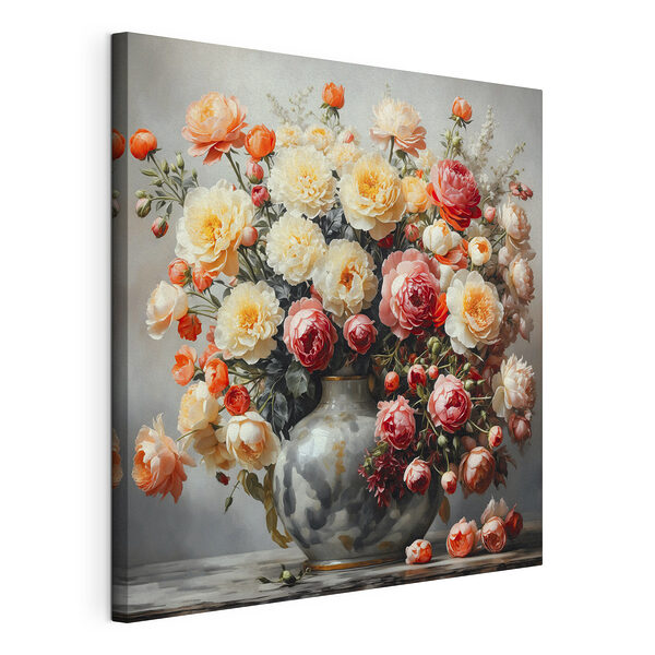 Cuadros Jarrón con flores sobre una mesa
