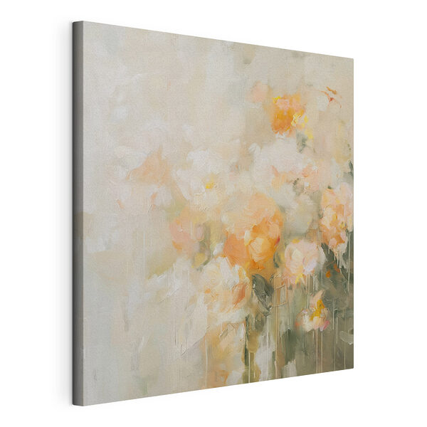 Cuadros Pintura de flores sobre una superficie blanca