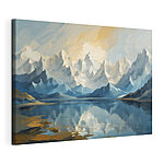 Cuadros Lago con montañas y nubes