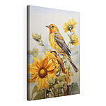 Cuadros Pájaro en una rama con flores