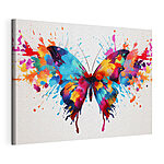 Cuadros Mariposa de colores con salpicaduras de pintura