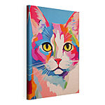 Cuadros Cuadro de un gato lleno de color