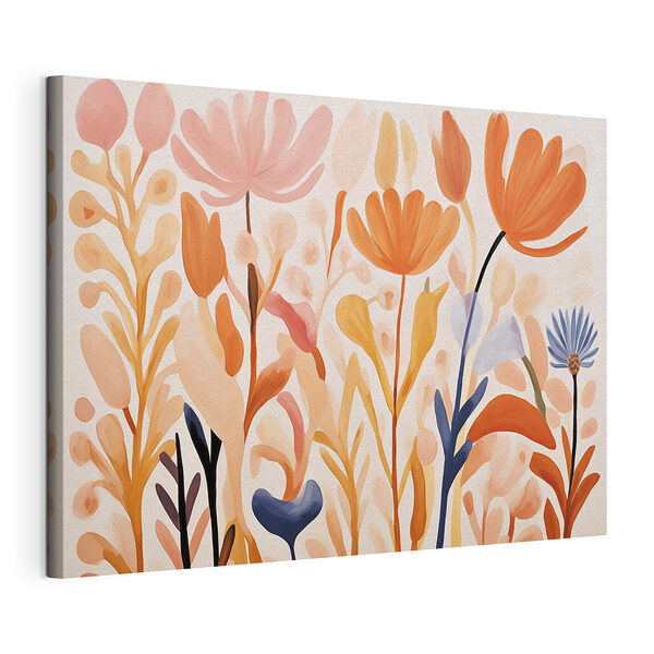 Cuadros Pintura de flores y hojas