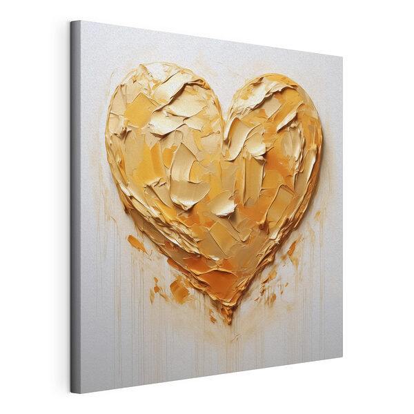 Objeto con forma de corazón y una salpicadura de pintura Cuadros Objeto con forma de corazón y una salpicadura de pintura