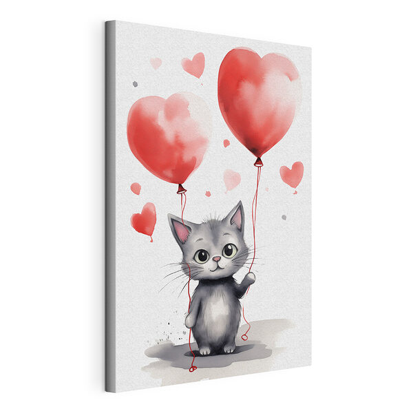 Gato con globos Cuadros Gato con globos