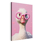 Cuadros Pato con gafas rosas