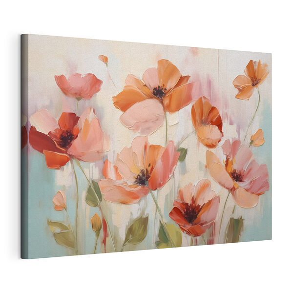 Pintura de flores sobre una superficie blanca Cuadros Pintura de flores sobre una superficie blanca