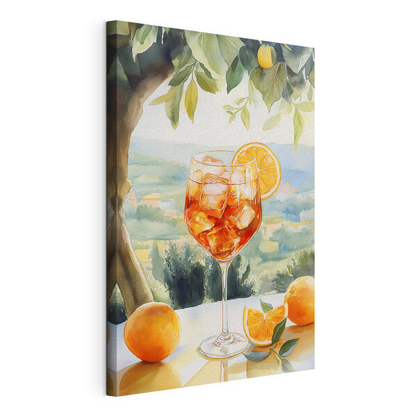 Vaso con hielo y naranjas Cuadros Vaso con hielo y naranjas