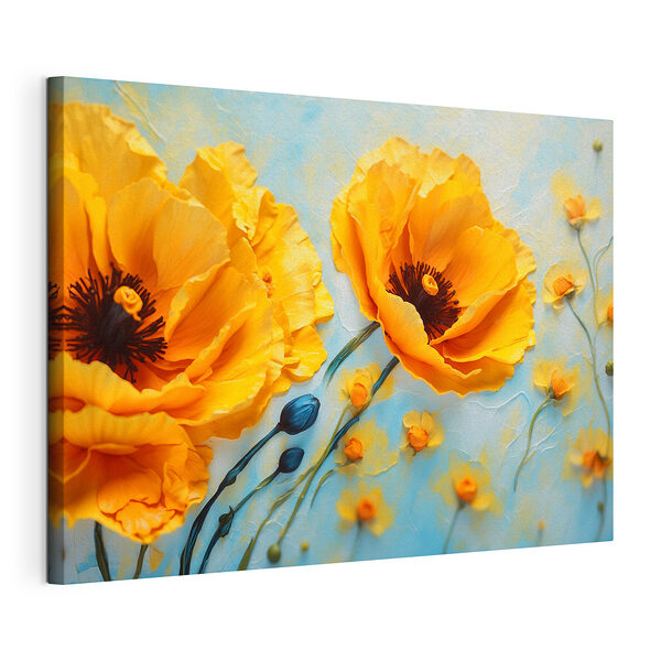 Cuadros Hermosas flores sobre un fondo luminoso