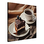 Cuadros Un trozo de tarta y una taza de café
