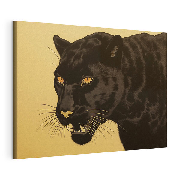 Pantera negra con ojos amarillos Cuadros Pantera negra con ojos amarillos