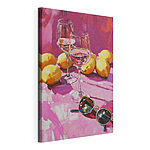 Cuadros Cuadro de copas de vino y limones