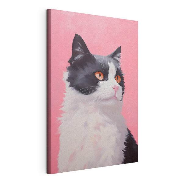 Gato blanco y negro con ojos naranjas Cuadros Gato blanco y negro con ojos naranjas