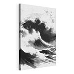 Cuadros Imagen en blanco y negro de una ola