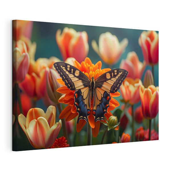 Cuadros Mariposa sobre una flor