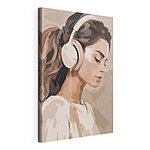Cuadros Mujer con auriculares