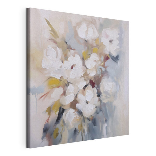 Pintura de flores sobre una superficie blanca Cuadros Pintura de flores sobre una superficie blanca