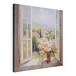 Cuadros Cuadro de una ventana con flores