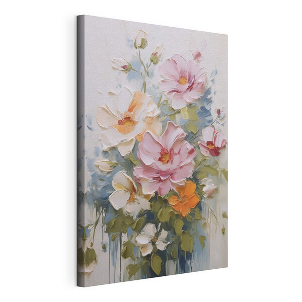 Pintura de flores sobre una superficie blanca Cuadros Pintura de flores sobre una superficie blanca