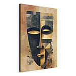 Cuadros Rostro abstracto en tonos contrastantes