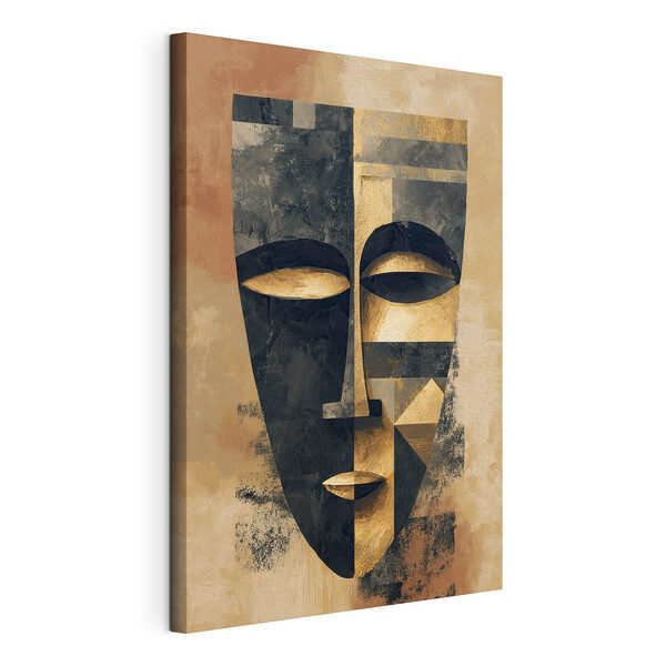 Cuadros Rostro abstracto en tonos contrastantes
