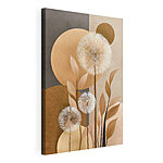 Cuadros Delicadas flores en suaves tonos tierra