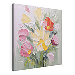 Cuadros Pintura de flores sobre una superficie blanca