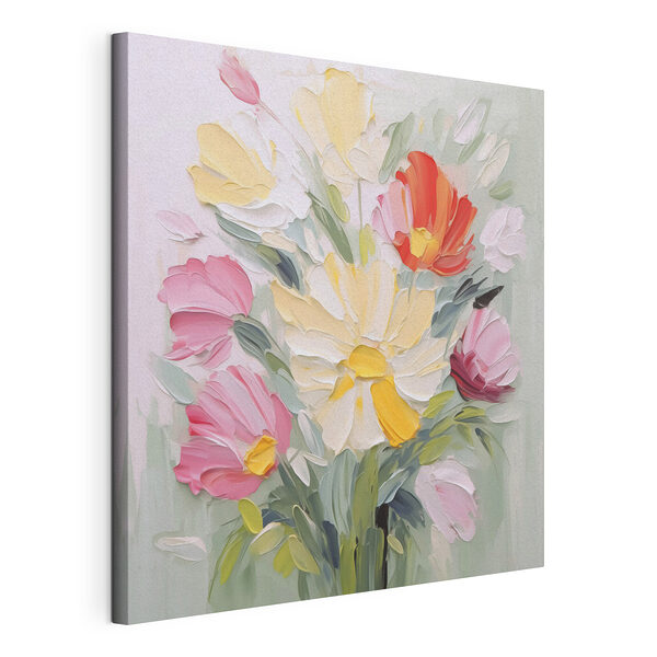 Pintura de flores sobre una superficie blanca Cuadros Pintura de flores sobre una superficie blanca
