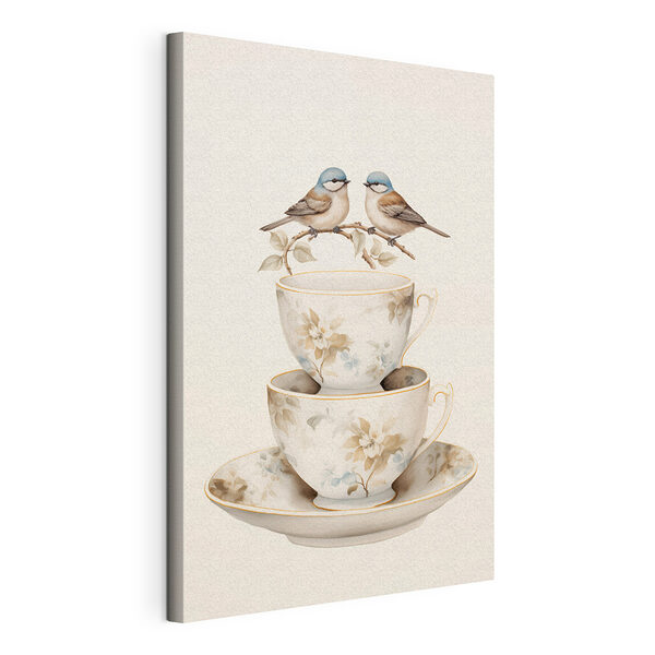 Dos pájaros en una taza de té Cuadros Dos pájaros en una taza de té
