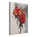 Cuadros Pintura de flores sobre una superficie blanca