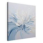 Cuadros Remolinos de pintura blanca y azul