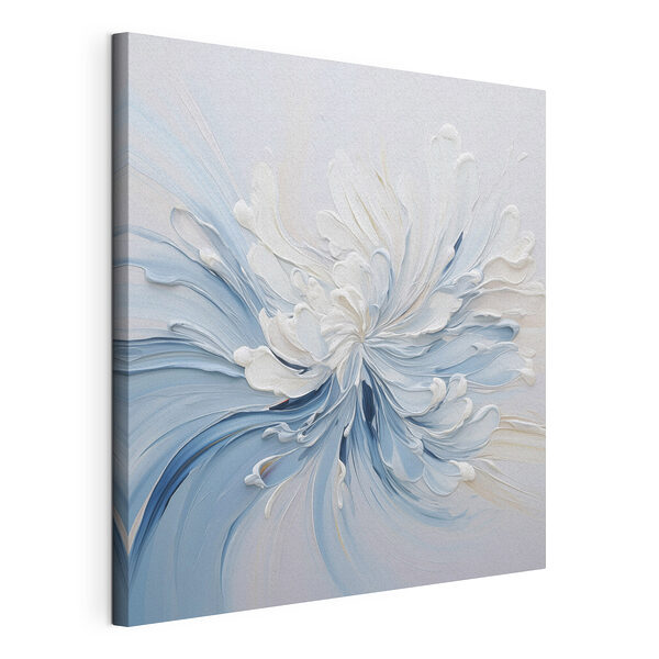 Remolinos de pintura blanca y azul Cuadros Remolinos de pintura blanca y azul