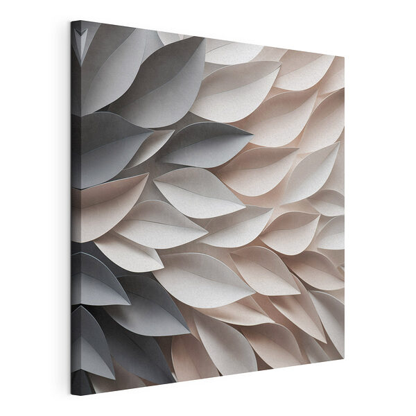 Diseño de hojas en papel inspirado en la naturaleza Cuadros Diseño de hojas en papel inspirado en la naturaleza