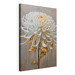 Cuadros Elegante flor blanca con toques dorados