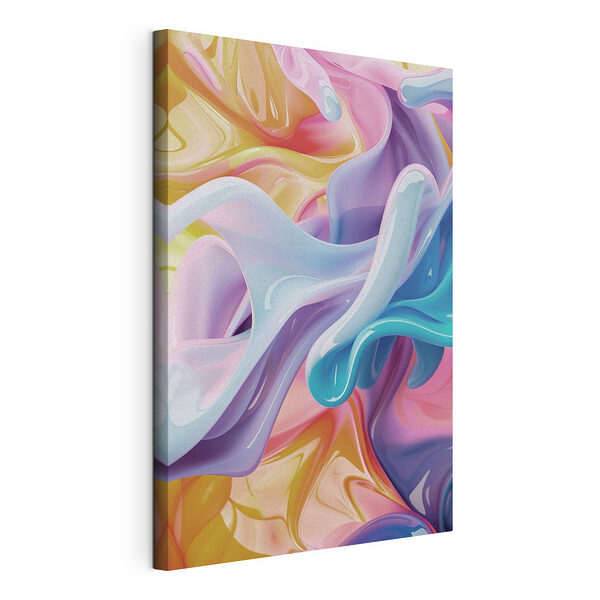 Cuadros Ondas fluidas en suaves tonos pastel